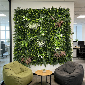Panel de Pared Verde Artificial, Decoración de Pared Vegetal Artificial, Decoración de Pared con Plantas Sintéticas Realistas para Interiores y Exteriores - Product Image 5