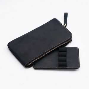 Ultra Thin Short Mens Vintage Leather <b>Wallet</b> with Triple Fold Design <b>RFID</b> <b>Blocking</b> Protection Coin Pouch and Durable Polyester - Product Image 3