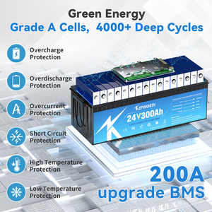 Envío Gratis desde EE. UU. Batería de 24V 60Ah 100Ah 150Ah 200Ah 300Ah con BMS Integrado y Más de 6000 Ciclos para Golf - Product Image 4