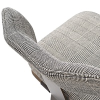 Chaise longue en tissu de ligne de Base en acier inoxydable à dossier bas de Style loisirs moderne haut de gamme chaise d'appoint de salon
