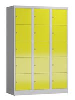 Casier en acier à 15 portes, casier en plastique pour le personnel, centre commercial, école, salle de sport, vestiaire, casier coloré à prix avantageux, rangement pour vêtements