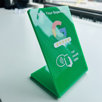 Support de table en acrylique personnalisé NFC pour avis Google, support de menu NFC pour réseaux sociaux à usage public