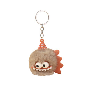 Porte-clés mignon en peluche, petit monstre, pendentif créatif en fourrure, porte-clés pour clés, sac à dos, décoration - Product Image 6