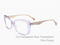 Lunettes de soleil œil-de-chat en acétate de haute qualité pour femmes avec monture optique de créateur 54-16-142, design pour toutes les formes de visage
