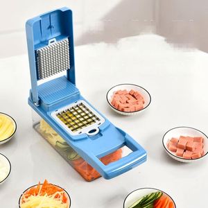 Multifunctional Manual 14-Piece Stainless Steel <b>Vegetable</b> <b>Chopper</b> with Grater and Slicer Kitchen Cutter <b>for</b> Home Use - Product Image 2