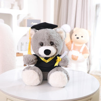 Boneka Wisuda Custom, Boneka Burung Hantu Dokter Berpakaian Topi, Boneka Lembut Isi Dakron, Hadiah Wisuda untuk Sekolah