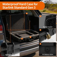Étui de transport rigide en PP pour l'extérieur, compatible avec Starlink Gen 3, idéal pour les voyages en camping-car, le camping et les yachts