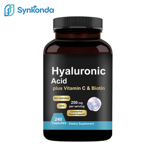 Complément alimentaire à l'acide hyaluronique 240 capsules avec biotine 5000 mcg vitamine C 25 mg 3 en 1 soutien à la peau, à la lubrification des articulations, à la santé des cheveux <span class=keywords><strong>et</strong></span> des yeux - Product Image 1