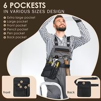 Tablier de serveur, tablier de service avec poches pour serveuse, sac de rangement pour outils de serveur avec longues sangles de ceinture