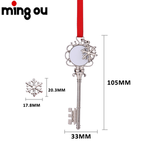 Décorations de Noël en métal par sublimation d'alliage de zinc, clés de Père Noël, ornements de Noël - Product Image 2