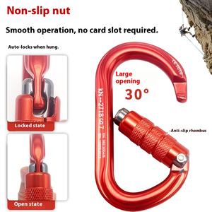 LFEDC 27KN Mosquetón resistente de Montañismo con bloqueo automático de aluminio certificado ovalado en forma de O <span class=keywords><strong>para</strong></span> escalada - Product Image 4