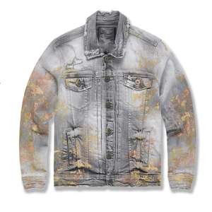 Jeans pour garçons style bootcut délavé, nouvelle collection 2021, couleur pierre, pour enfants - Product Image 4