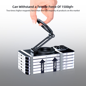 Phòng Tập Thể Dục Kim Loại Có Thể Gập Lại Điện Thoại Đứng Hai Mặt Nam Châm Handyhalterung 360 Xoay Mạnh Mẽ Từ Điện Thoại Di Động Chủ Sở Hữu Cho Phòng Tập Thể Dục Tường - Product Image 6