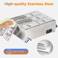 Bain-marie électrique en acier inoxydable de haute qualité, capacité de 150 L, contrôle automatique de la température, équipement multiple