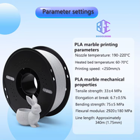 Filament PLA Marbre BIGGOLDEGG 1,75 mm 1 kg pour impression 3D FDM, modèles de style marbre, objets décoratifs et designs artistiques