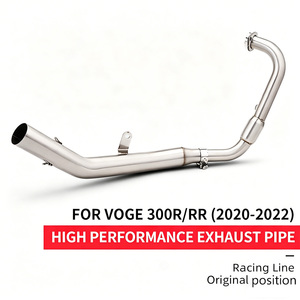 Sistema completo de escape para motocicleta, tubo de conexión frontal y central para VOGE 300RR 300 RR LX300 2020 2021 <span class=keywords><strong>2022</strong></span> - Product Image 1