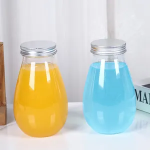 500ml 700ml Vanjoin High Quality Round Transparent Milk Juice Bubble Tea PET Plastic Juice Bottle