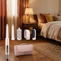 Fer à boucler thermochromique 5-en-1 multi-styler, brosse soufflante à air chaud 110000 tr/min, sèche-cheveux volumisant, ensemble complet
