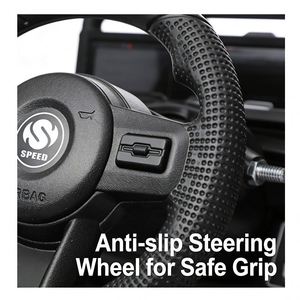 Ride on Children Electric Car Double 6V4Ah Motors Early Education <b>Plastic</b> Handle Phone Remote Steering <b>Wheel</b> Drive - Product Image 4