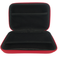 Étui rigide pour disque dur en EVA rouge avec logo personnalisé, pochette de rangement étanche et antichoc pour batterie externe et appareils électroniques