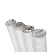 Élément filtrant plissé à grand débit en fibre de verre polypropylène HM Cartouche filtrante à haut débit HF pour le dessalement de l'eau de mer