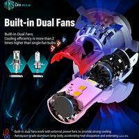 Phares LED de voiture SunRise M8S H11 12V 100W 10000LM 6500K IP67 étanches avec double ventilateur, Canbus Plug and Play, ajustement universel