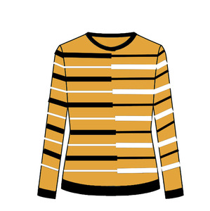 Produttore OEM ODM Custom abbigliamento da <span class=keywords><strong>donna</strong></span> <span class=keywords><strong>di</strong></span> ultima generazione a <span class=keywords><strong>maglia</strong></span> a righe girocollo a maniche lunghe Cardigan maglione Top - Product Image 3