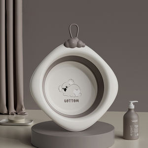 Bassin de lavage rond design de dessin animé en gros bassin de bébé pliant portable <span class=keywords><strong>pour</strong></span> la <span class=keywords><strong>douche</strong></span> du nouveau-né - Product Image 3
