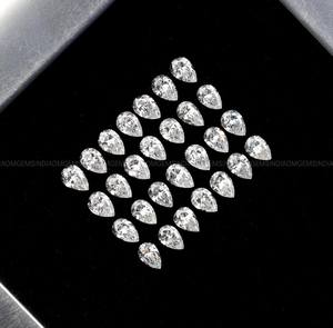 Par de Pendientes y Colgante con Diamante Cultivado en Laboratorio en Forma de Pera, Certificado IGI, Corte Antiguo Único, 6.0x4.0mm - Product Image 5