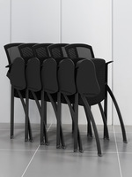 Chaise de bureau contemporaine en tissu pour la formation Bureau moderne pliable avec table Chaise pivotante soutenue par un filet pour les visiteurs