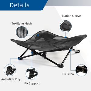 سرير للكلاب مطوي ومرتفع حديث التطوير للتخييم في الهواء الطلق أو في الأماكن المغلقة مع حقيبة للحمل - Product Image 2