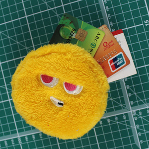 <strong>Funny</strong> Expression Unisex Plush Cosmetics <strong>Headphone</strong> Bag Black with Five Balls Stuffed Pendant Acrylic Ornaments Factory Direct - Product Image 5