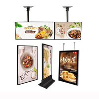 Panneau de menu à LED Boîte à lumière ultrafine éclairée Boîte à lumière suspendue pour signalisation de restaurant