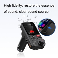 Lecteur MP3 sans fil pour voiture BT93 QC3.0 avec écran couleur, prise allume-cigare USB, émetteur FM, prend en charge le format WAV