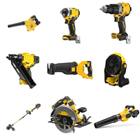 Kit d'outils électriques professionnels 18V 20V avec perceuses à batterie au lithium, boîte à outils et garantie d'un an