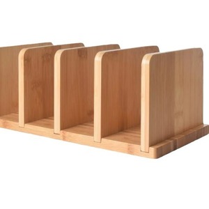 Wooden Desktop Magazine Organizer Book Rack <b>File</b> Holder Office Stationery <b>Storage</b> Shelf Minimalist Design - Product Image 5