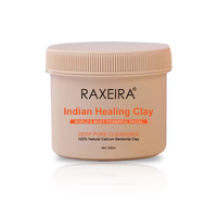 Masque d'argile indienne végétalienne à marque privée 100% naturelle à base de bentonite de calcium pour le nettoyage des pores, vente en gros
