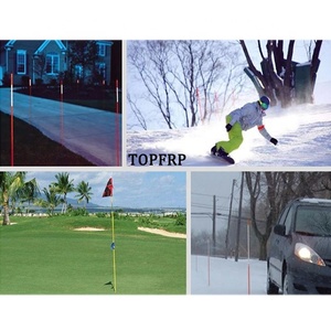 48" Orange Pole Fiberglass Snow Stake Reflective Driveway Marker - Product Image 6