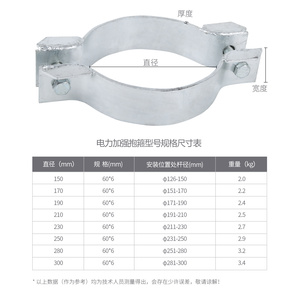 Serre-câbles renforcés Chuangtuo Power 60*6 en acier galvanisé à chaud pour tuyaux industriels - Product Image 1