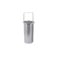 Panier filtrant perforé à dessus incliné de conception spéciale, en acier inoxydable, avec maille carrée en nylon pour filtre de panier