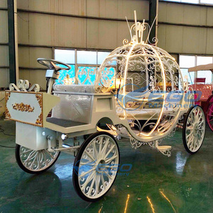Carruaje Eléctrico de 4 Ruedas Metálico Popular de Diseño de Calabaza de Cenicienta para Boda, Navidad y Turismo, en Venta - ¡Gran Éxito de Ventas! - Product Image 5