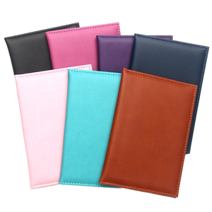 Funda de Pasaporte de Cuero PU de Color Sólido con Logotipo Personalizado, con Porta Tarjetas de Crédito y sin Cierre, para Viajes - Product Image 1