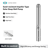 Pompe submersible pour puits profond en acier inoxydable 1HP, hauteur de refoulement 100m, débit élevé 3m³/h, pompe d'irrigation agricole OEM CE Garantie 1 an