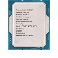 Intel Core I3-12100F Boxed 4-Core 4.3GHz Desktop CPU Processor LGA1700 Compatible with H610/B660