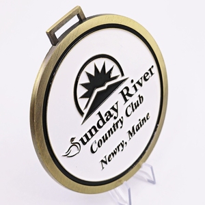 Tùy Chỉnh Tên Logo Sang Trọng Golf Túi Tag Làm Bằng Cao Chất Lượng Thép Không Gỉ Kẽm Hợp Kim Nhôm Cao Su Da PU Nhựa Divot Công Cụ - Product Image 2