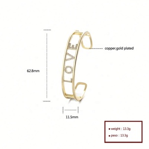 Bijouterie Joyería : Bracelets et Joncs Sophistiqués pour Femmes, en Alliage de Cuivre Plaqué Or 18K, Simples, Vente en Gros, Bijoux de Mode - Product Image 4
