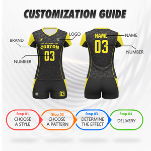 Jersey Voli Tim Wanita Desain Kustom Grosir Berkualitas Tinggi Sublimasi, Seragam Voli Latihan Bernapas Wv79 - Product Image 3