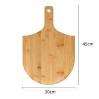 Planche et plateau à pizza en bois de bambou naturel avec finition laquée, durable, multifonctionnel, pour la cuisine et le rangement à domicile