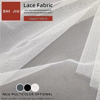 Tissu en maille de nylon 100% respirant et léger de 22 g/m², blanc, pour robes de soirée et robes à paillettes, tissu en tulle, tissu en dentelle