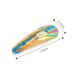 Forcine per capelli a goccia d'acqua in acetato acrilico coreano per le donne fermagli per capelli a scatto per ragazze fermagli per capelli laterali accessori per capelli <span class=keywords><strong>tic</strong></span> tac bb clips - Product Image 2